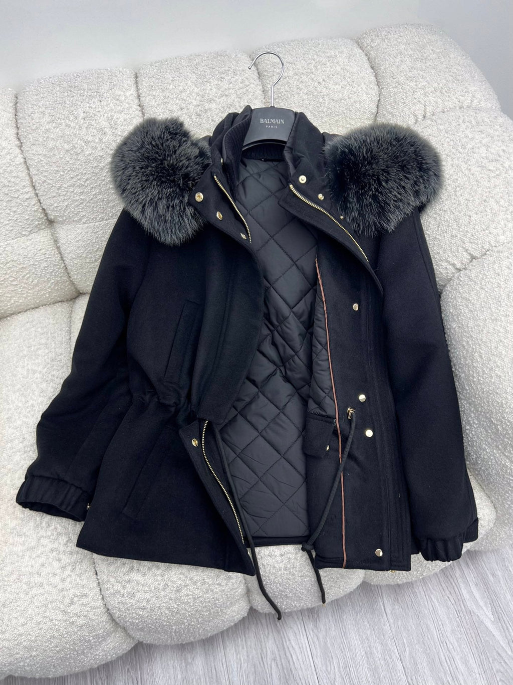 LP 26S FUR-COLLAR KNIT JACKET 473