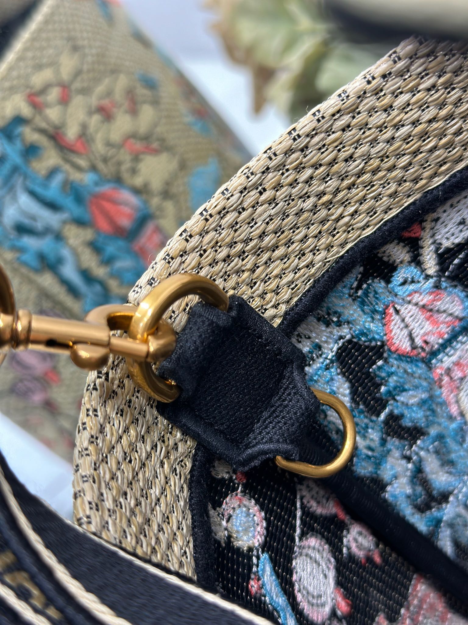 DIOR 26S BOOK TOTE BAG 25 IN MUTICOLOR RAFFIA STYLE 3