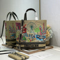 DIOR 26S BOOK TOTE BAG 34 IN MUTICOLOR RAFFIA STYLE 1