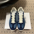 CELINE 26S RACER SNEAKERS IN NAVY BLUE FABRIC AND SUEDE