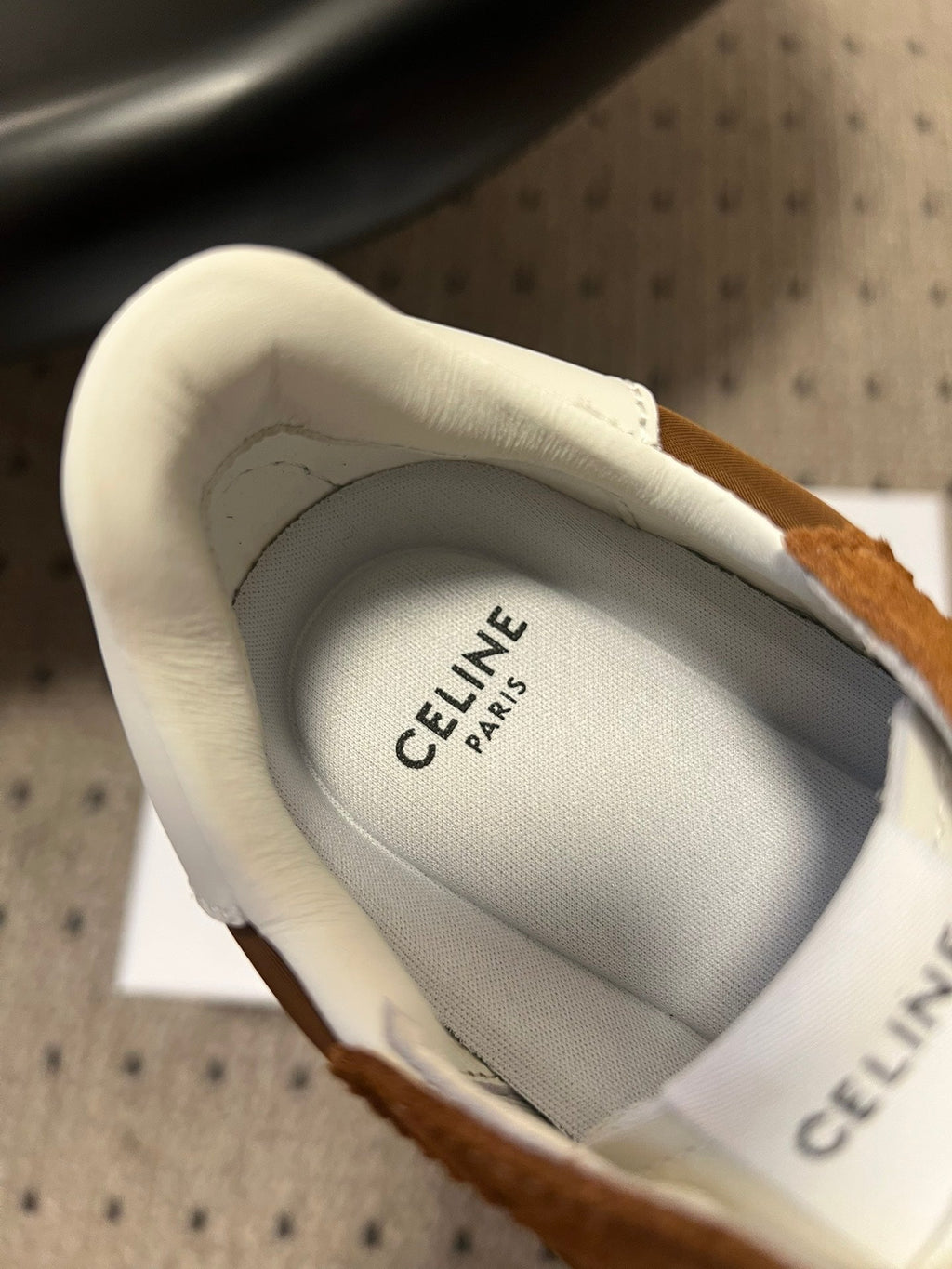 CELINE 26S RACER SNEAKERS IN BROWN FABRIC AND SUEDE