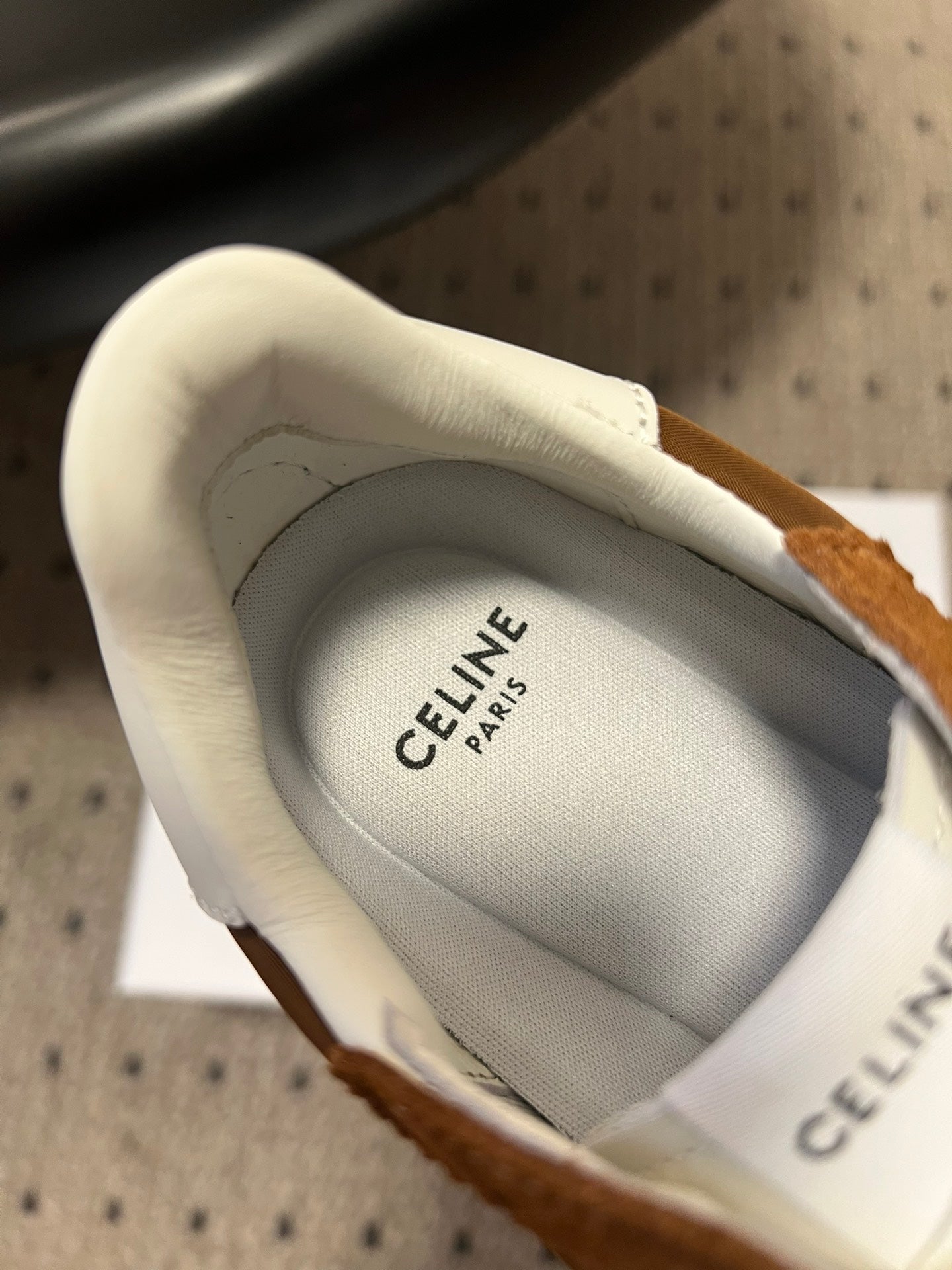 CELINE 26S RACER SNEAKERS IN BROWN FABRIC AND SUEDE