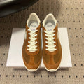 CELINE 26S RACER SNEAKERS IN BROWN FABRIC AND SUEDE