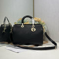 DIOR 26S LADY BAG 34 IN BLACK CALFSKIN