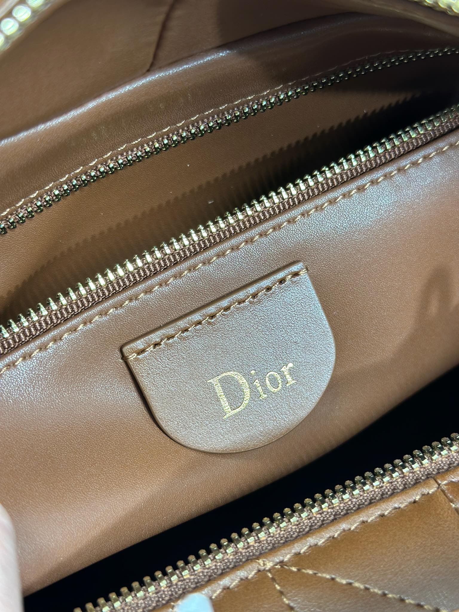 DIOR 26S LADY BAG 34 IN DARK BROWN CALFSKIN