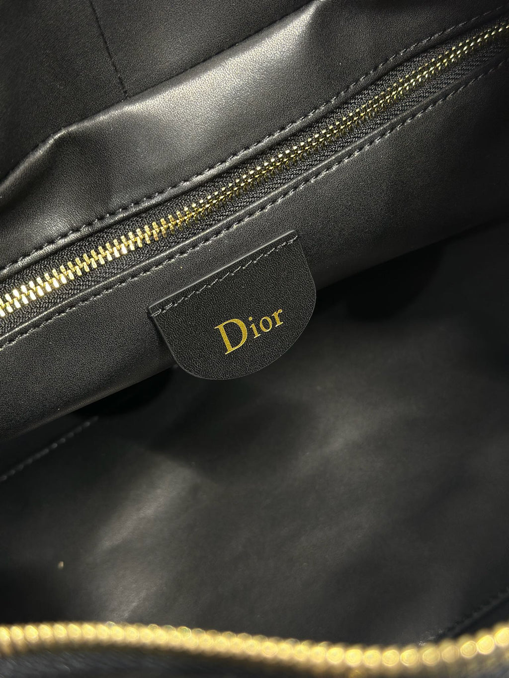DIOR 26S LADY BAG 34 IN BLACK SUEDE