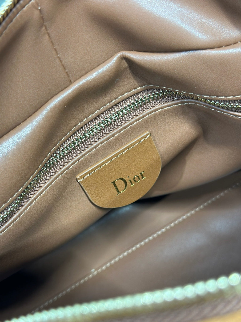 DIOR 26S LADY BAG 34 IN LIGHT BROWN SUEDE