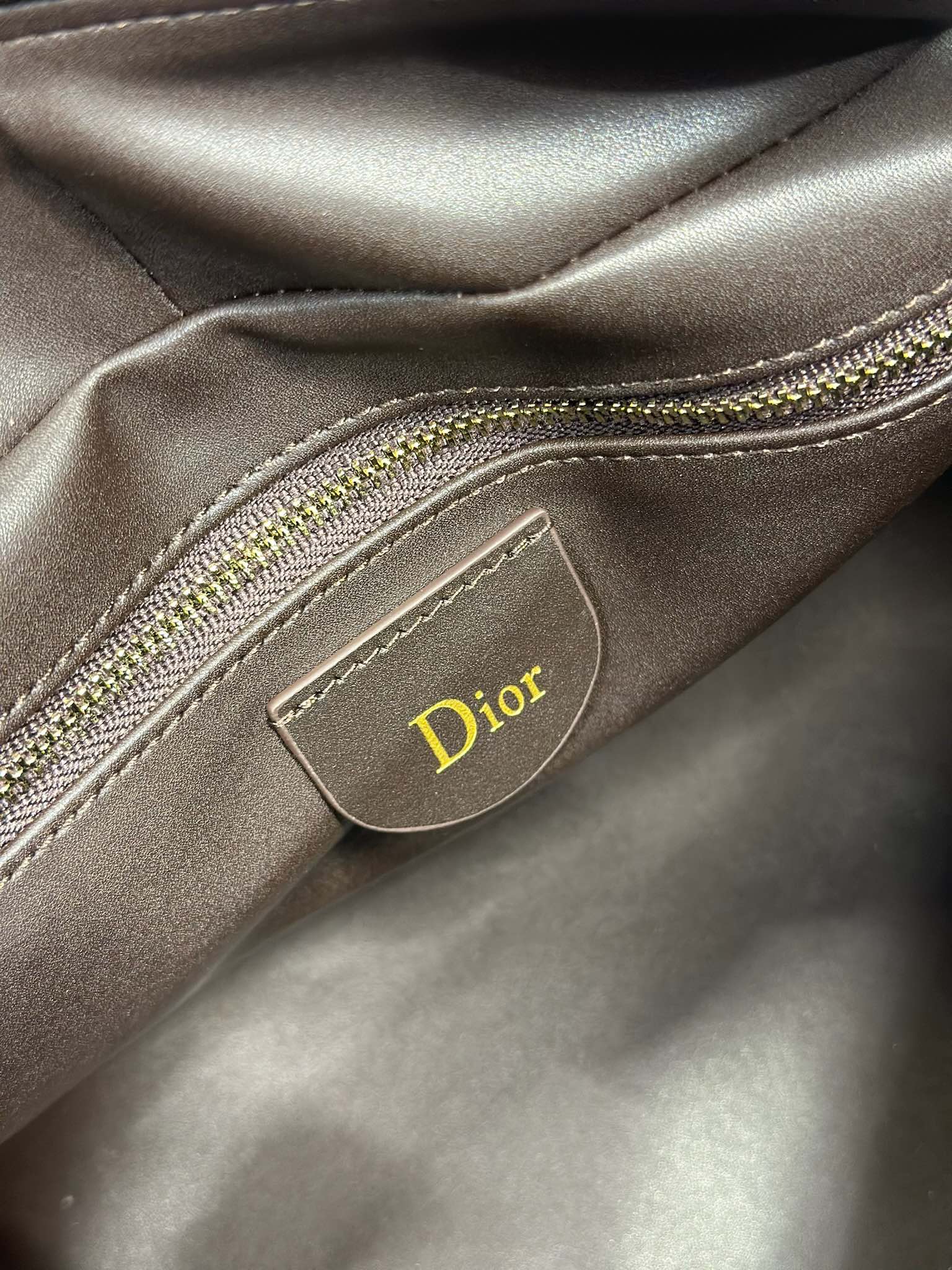 DIOR 26S LADY BAG 34 IN DARK BROWN SUEDE