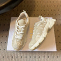 DIOR 26S VIBE SNEAKER 55MM IN GOLD DIOR OBLIQUE LUSENTI EMBROIDERED COTTON AND BEIGE SUEDE