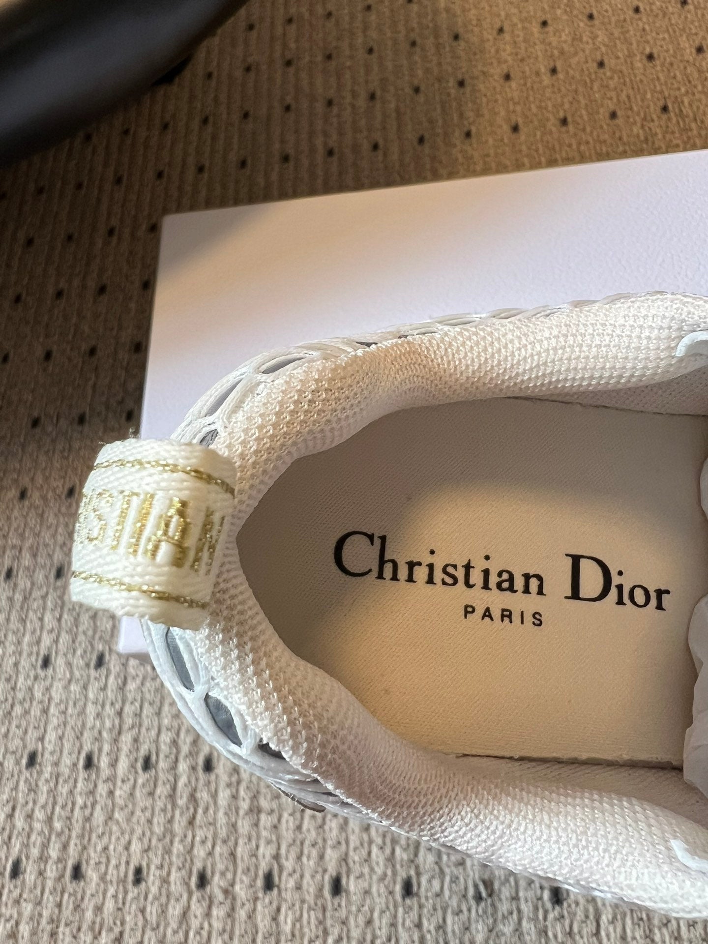 DIOR 26S VIBE SNEAKER 55MM IN DARK GRAY DIOR OBLIQUE LUSENTI EMBROIDERED COTTON AND BEIGE SUEDE