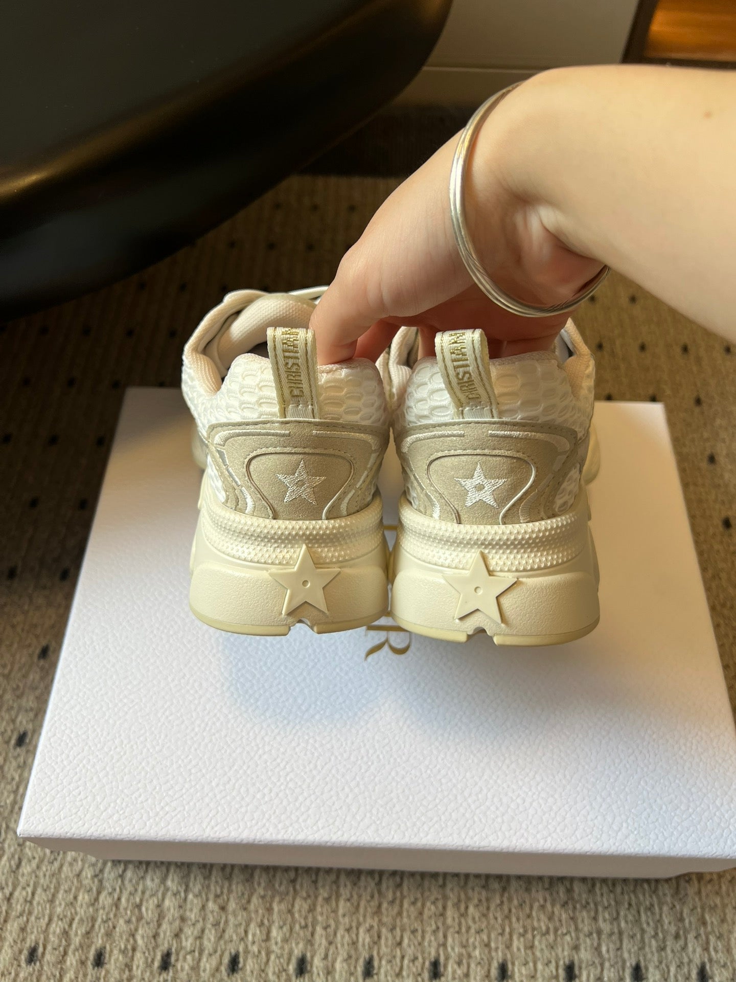 DIOR 26S VIBE SNEAKER 55MM IN BEIGE DIOR OBLIQUE LUSENTI EMBROIDERED COTTON AND SUEDE