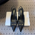 CELINE 26S HIGH-HEEL SLINGBACK 45 MM IN BLACK CALFSKIN