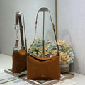 DIOR 26S DIORLY BAG 28 IN BROWN SUEDE