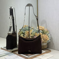 DIOR 26S DIORLY BAG 33 IN DRAK BROWN SUEDE