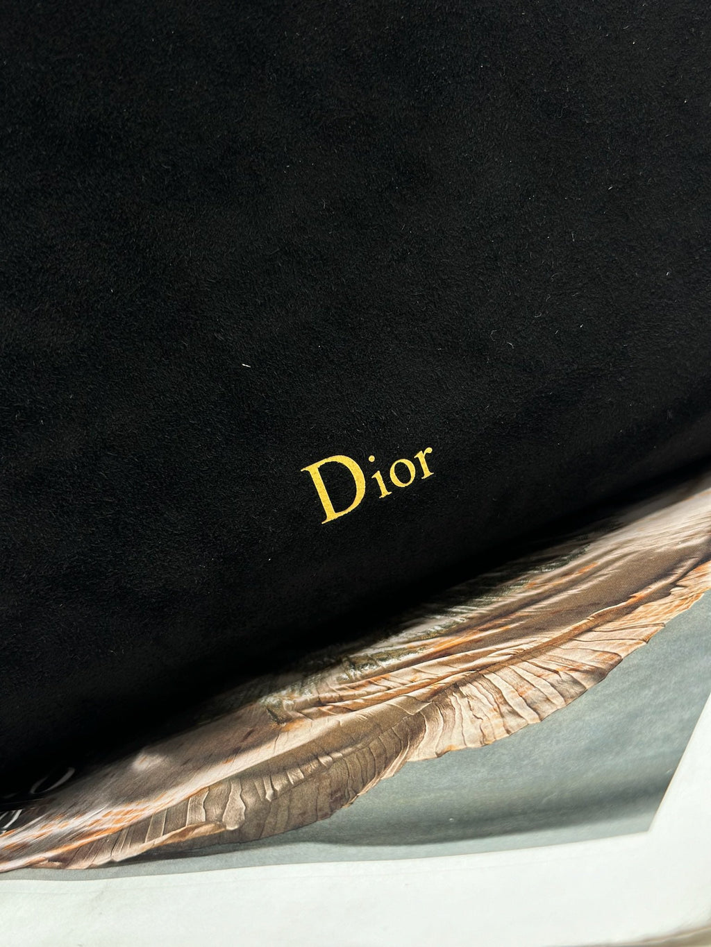 DIOR 26S DIORLY BAG 33 IN BLACK SUEDE