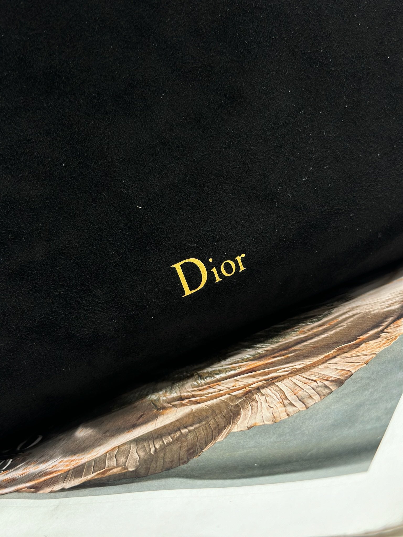 DIOR 26S DIORLY BAG 33 IN BLACK SUEDE