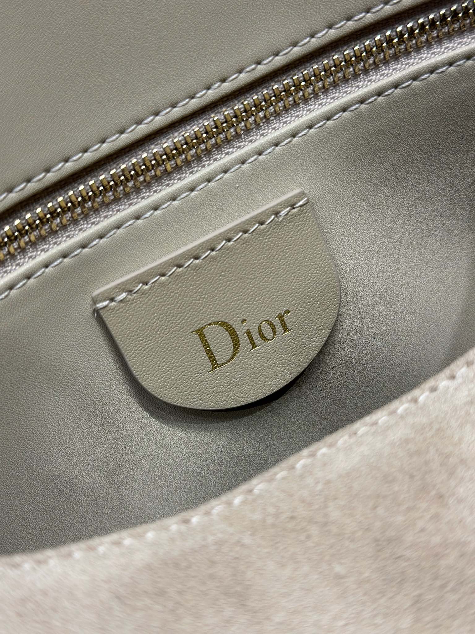 DIOR 26S DIORLY BAG 33 IN BEIGE SUEDE