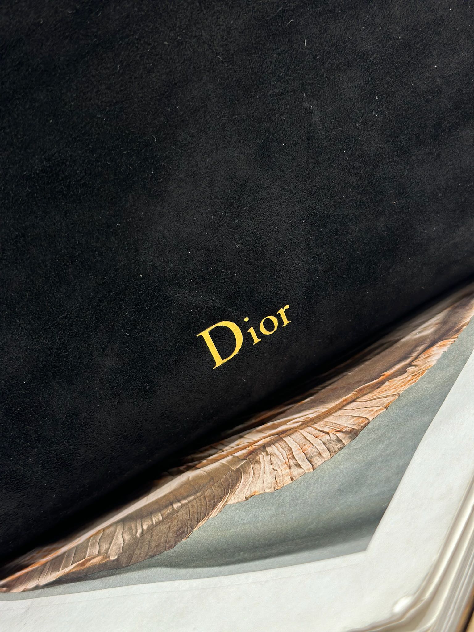 DIOR 26S DIORLY BAG 36 IN BLACK SUEDE