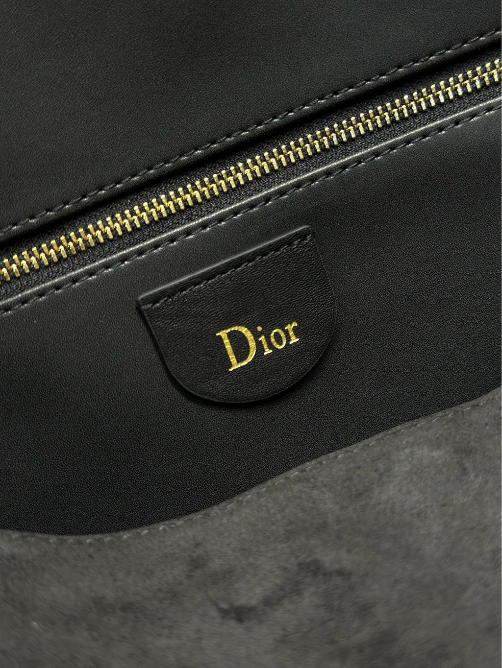 DIOR 26S DIORLY BAG 36 IN BLACK SUEDE