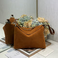 DIOR 26S DIORLY BAG 36 IN BROWN SUEDE