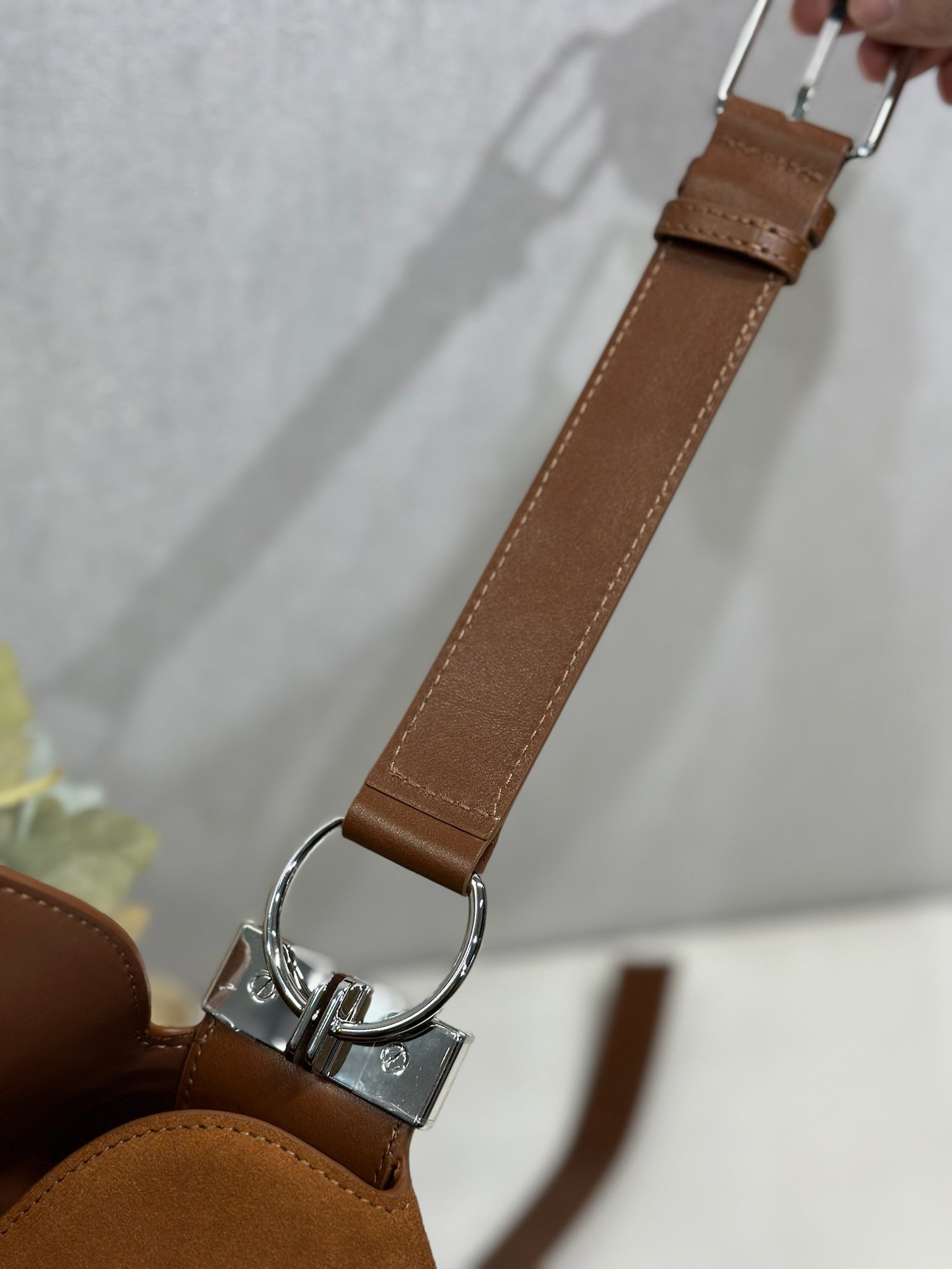 DIOR 26S DIORLY BAG 39 IN BROWN SUEDE