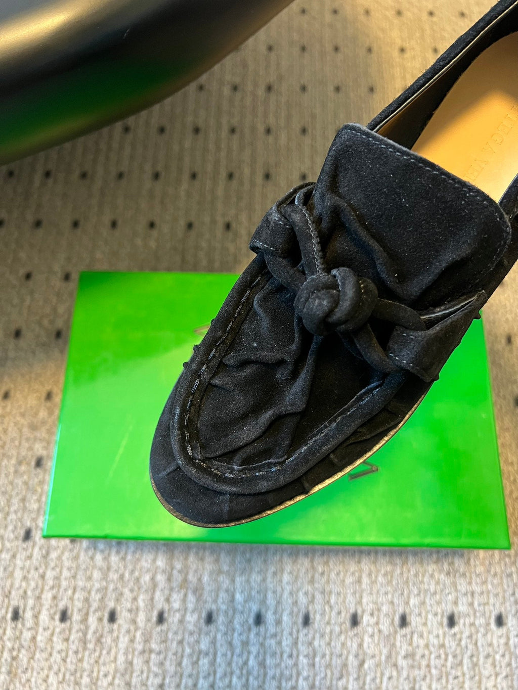 BOTTEGA VENETA 26S LOAFERS IN BLACK SUEDE