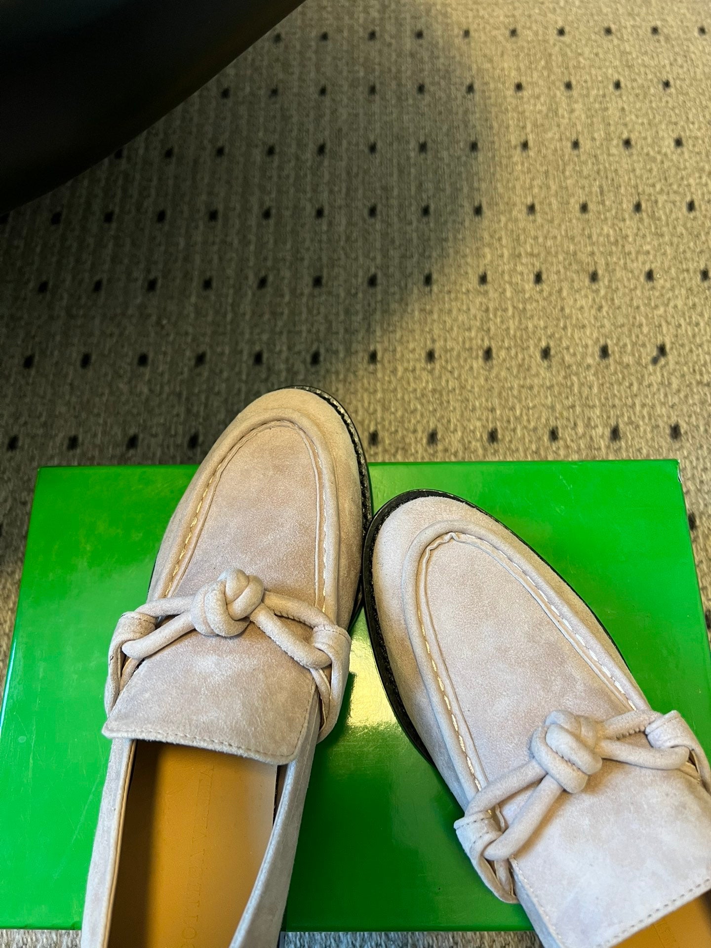 BOTTEGA VENETA 26S LOAFERS IN LIGHT BEIGE SUEDE