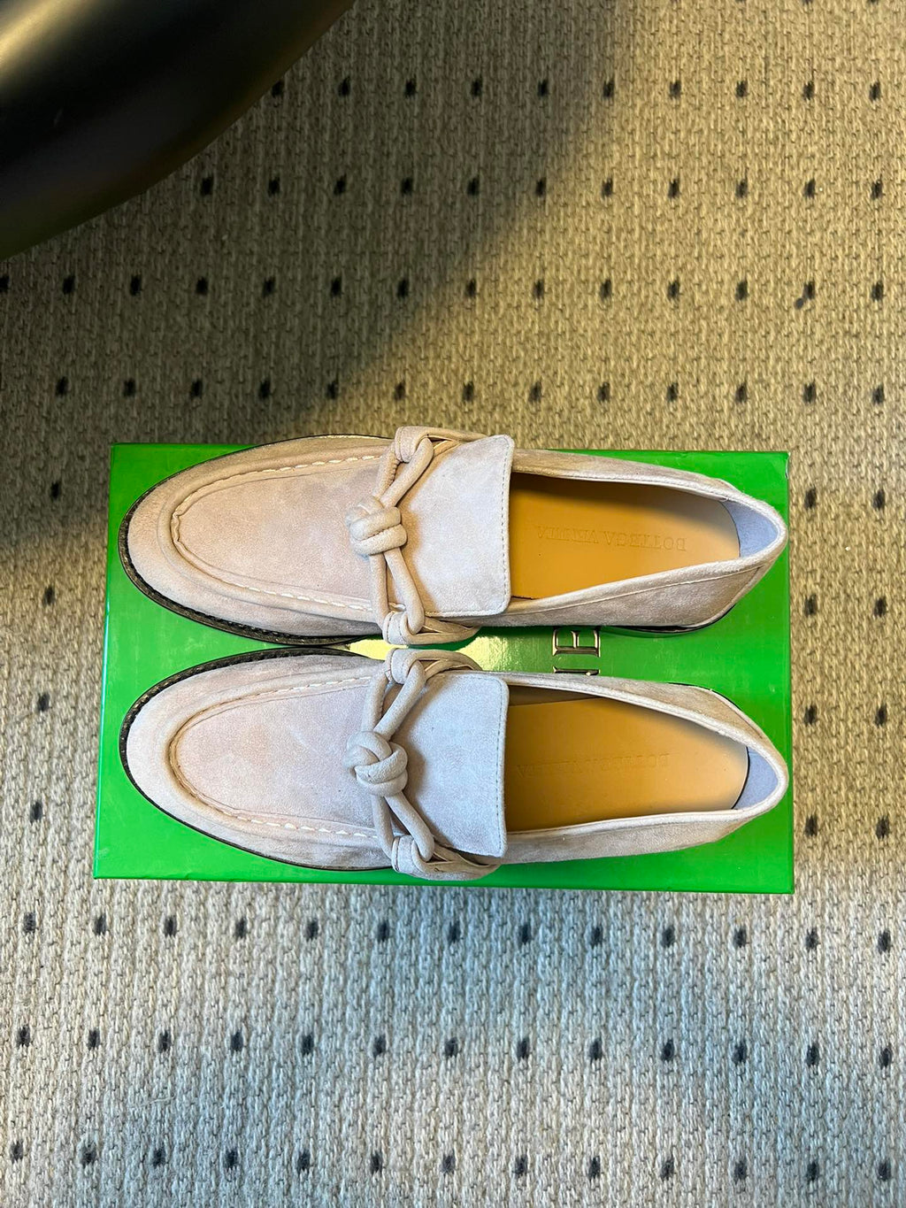 BOTTEGA VENETA 26S LOAFERS IN LIGHT BEIGE SUEDE