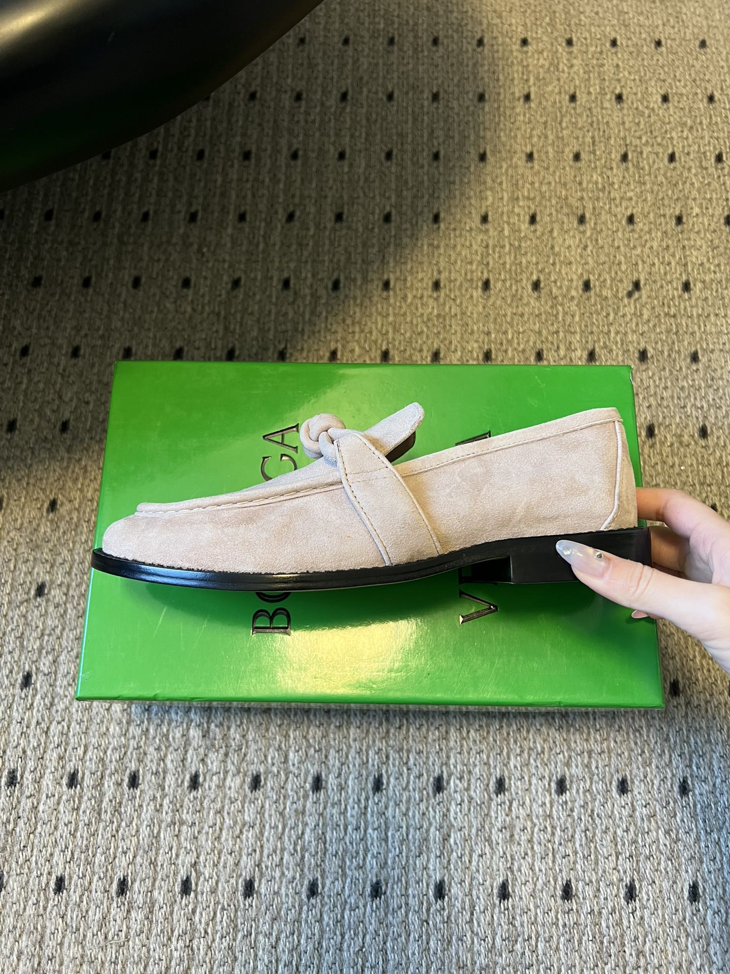 BOTTEGA VENETA 26S LOAFERS IN LIGHT BEIGE SUEDE