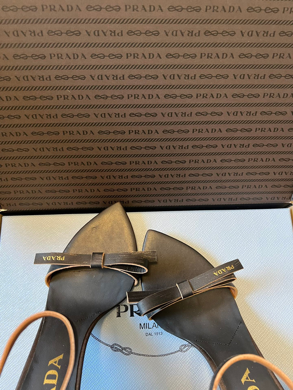 PRADA 26S POINTED-TOE STRAPPY HIGH-HEEL SANDALS 60MM IN BLACK CALFSKIN