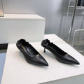 PRADA 26S PUMPS 55MM IN BLACK CALFSKIN