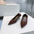 PRADA 26S PUMPS 55MM IN DARK BROWN SUEDE