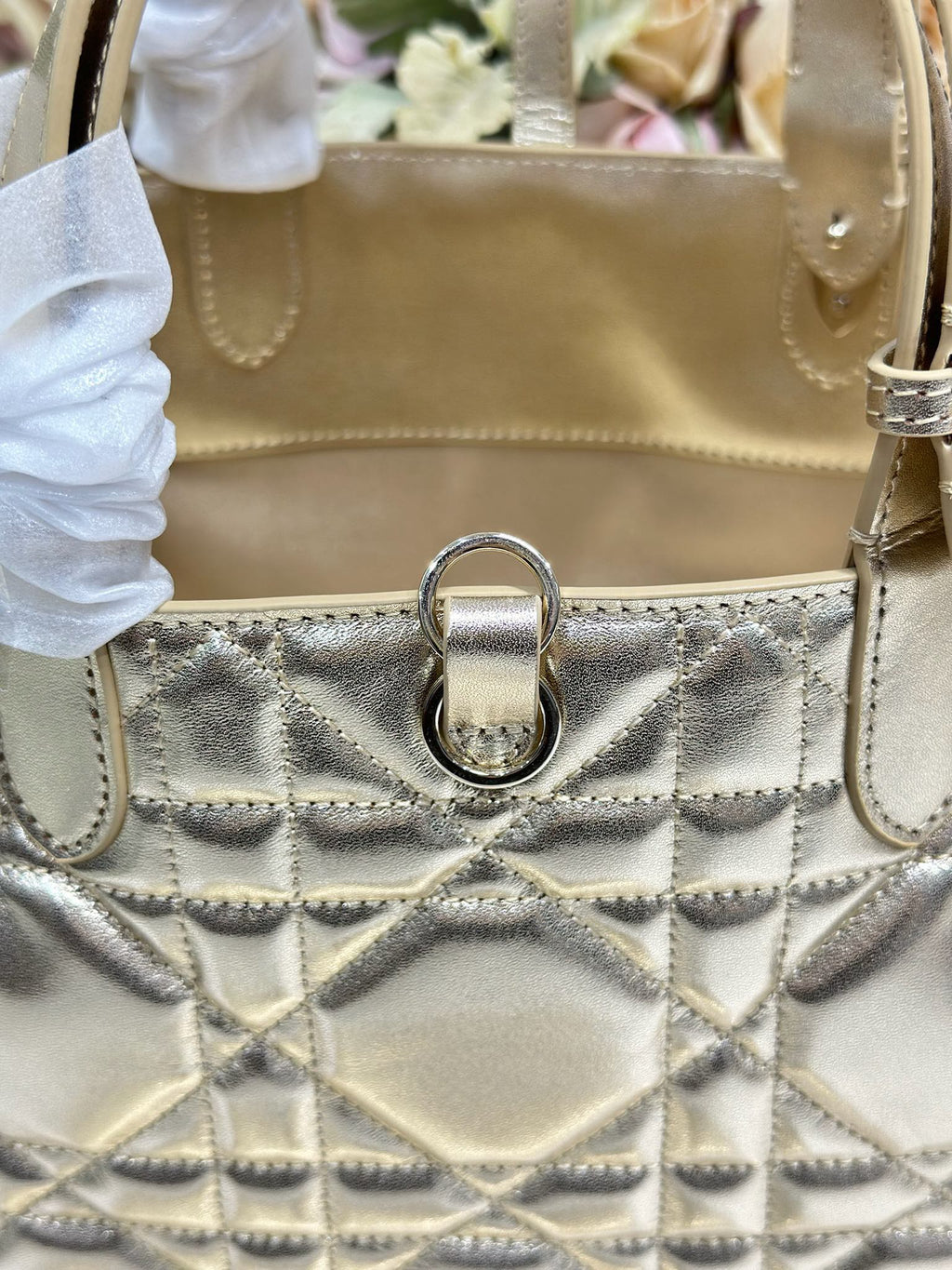 DIOR 26S TOUJOURS BAG 28 IN GOLD CALFSKIN