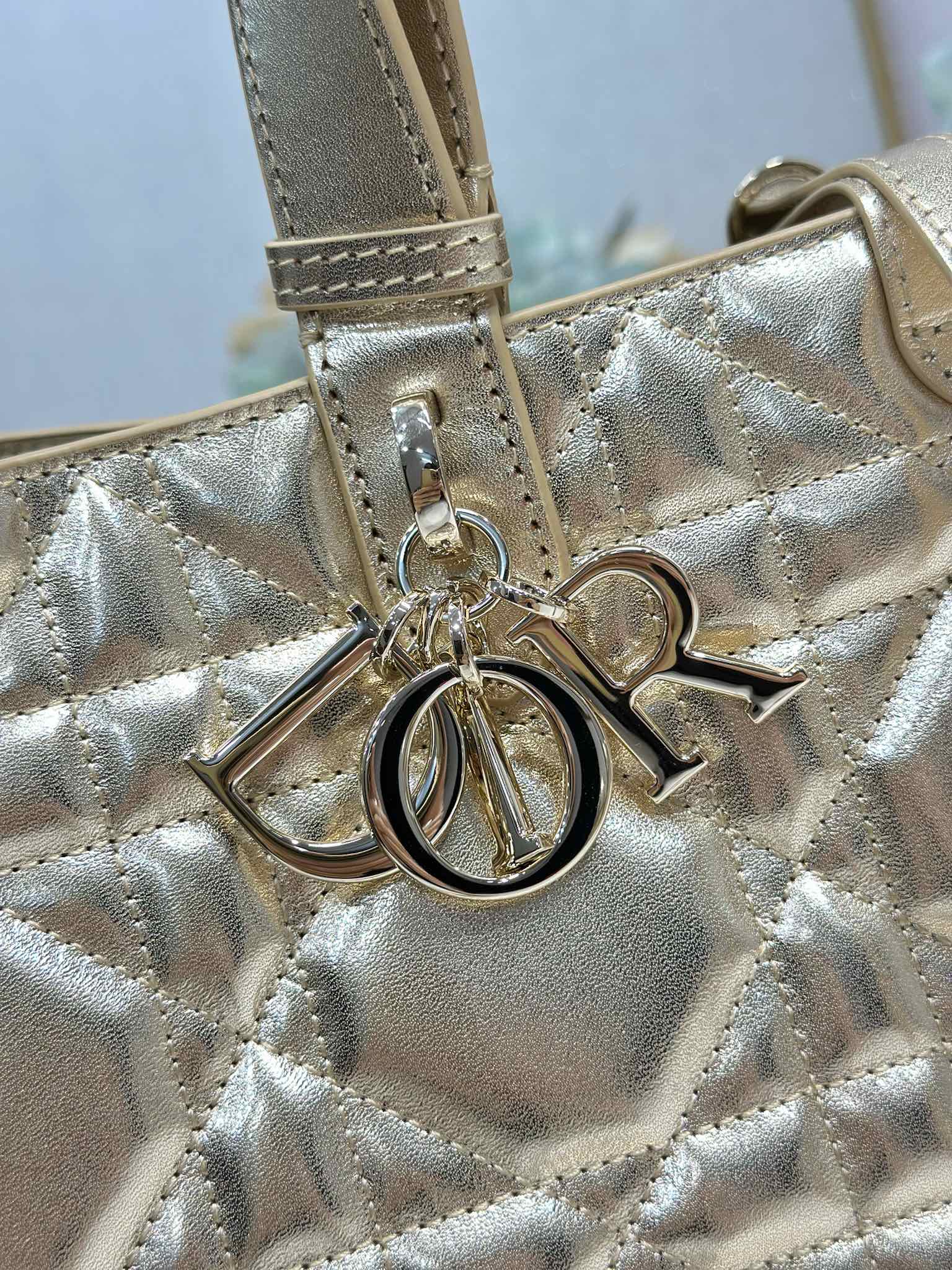 DIOR 26S TOUJOURS BAG 37 IN GOLD CALFSKIN