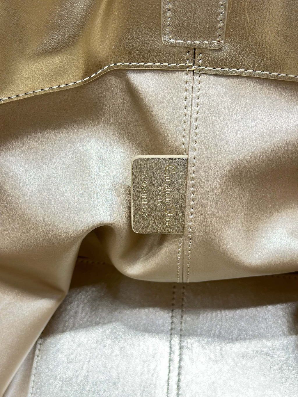 DIOR 26S TOUJOURS BAG 37 IN GOLD CALFSKIN