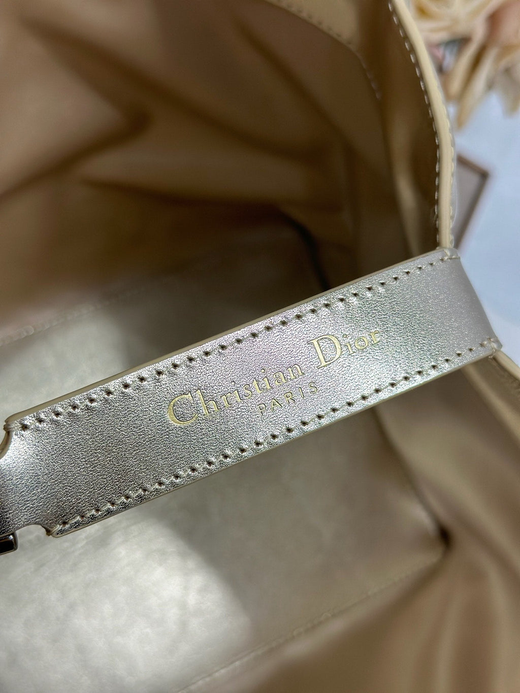 DIOR 26S TOUJOURS BAG 37 IN GOLD CALFSKIN