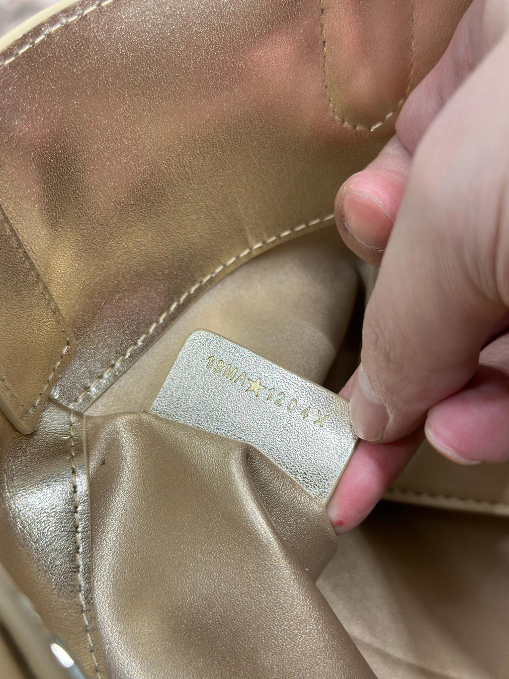 DIOR 26S TOUJOURS BAG 18 IN GOLD CALFSKIN