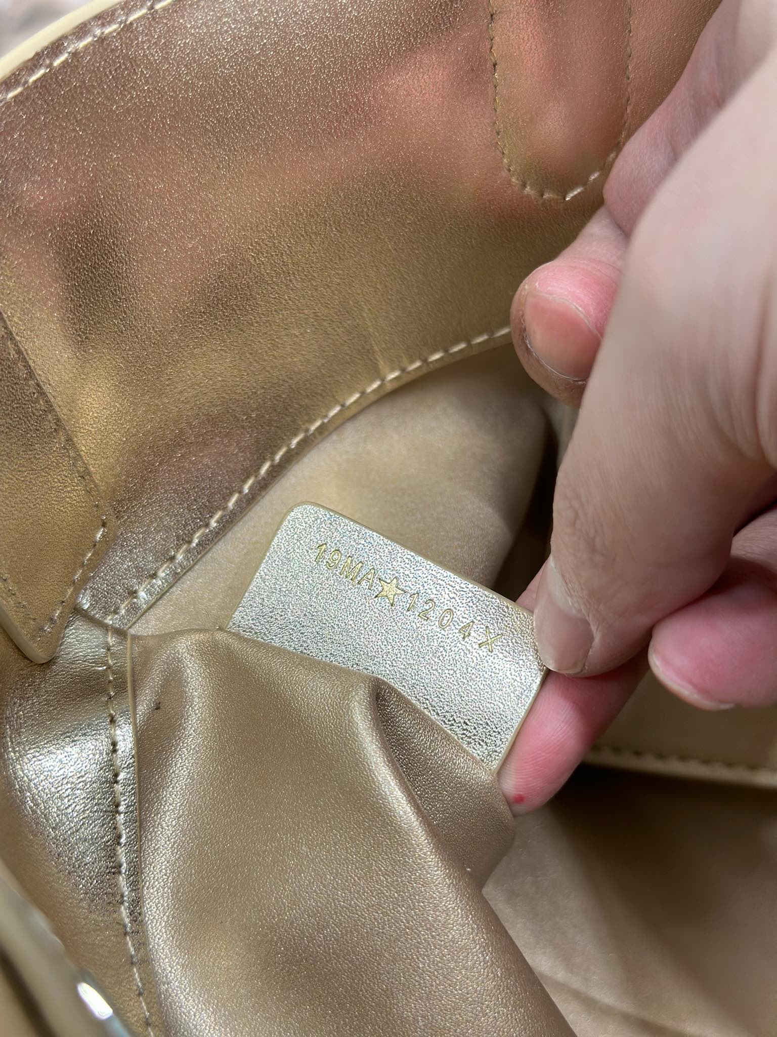 DIOR 26S TOUJOURS BAG 18 IN GOLD CALFSKIN