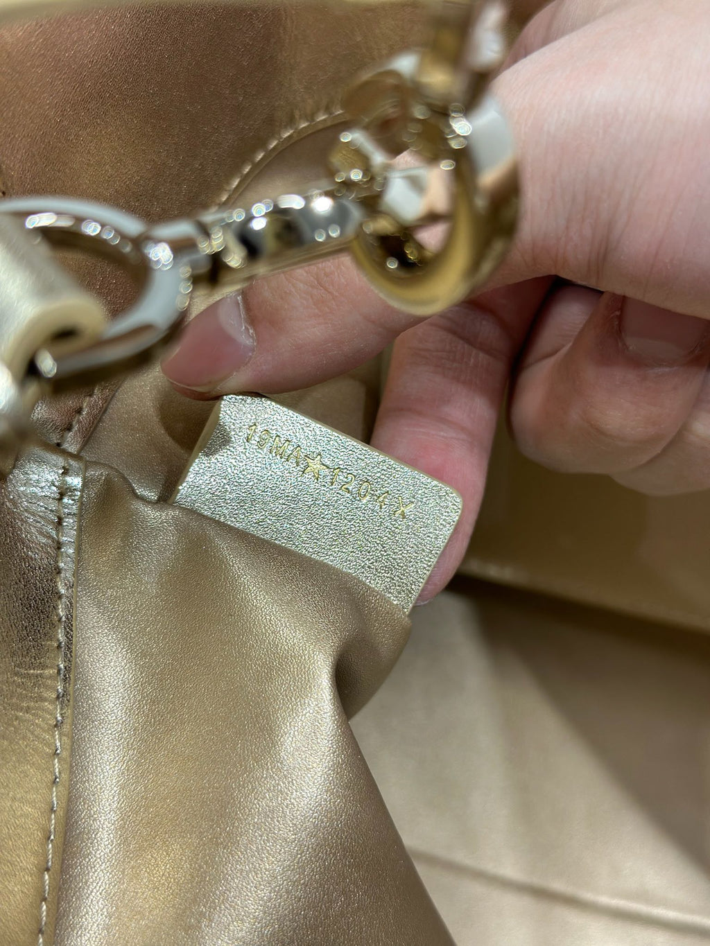 DIOR 26S TOUJOURS BAG 23 IN GOLD CALFSKIN