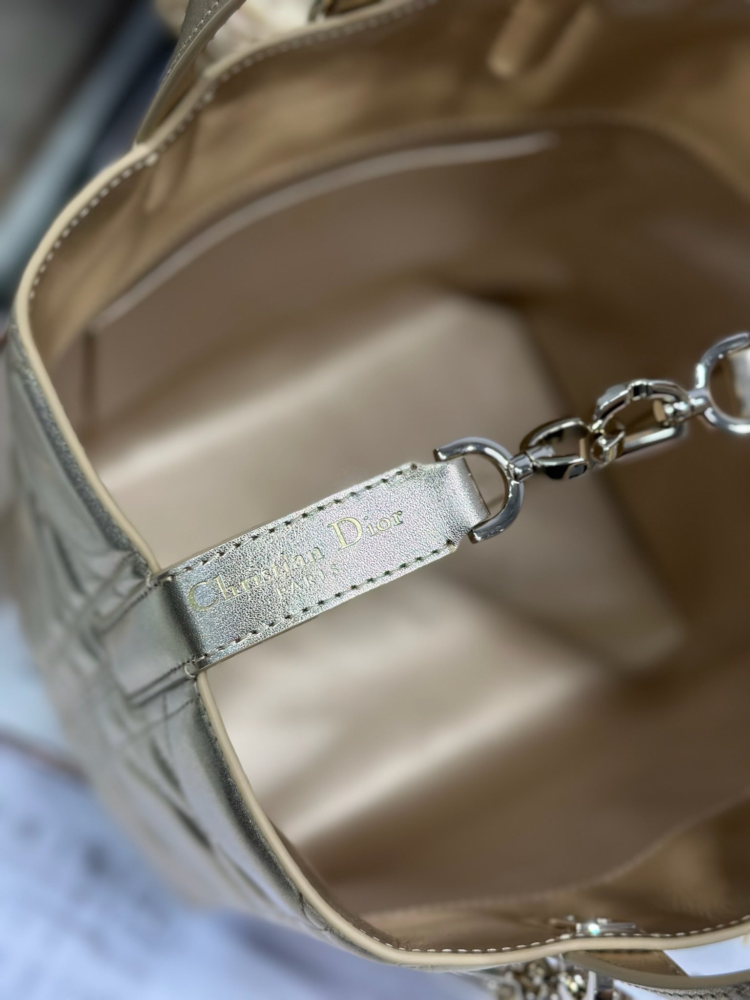 DIOR 26S TOUJOURS BAG 23 IN GOLD CALFSKIN