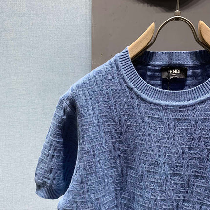 FENDI 26S SHORT-SLEEVE KNIT TOP 321