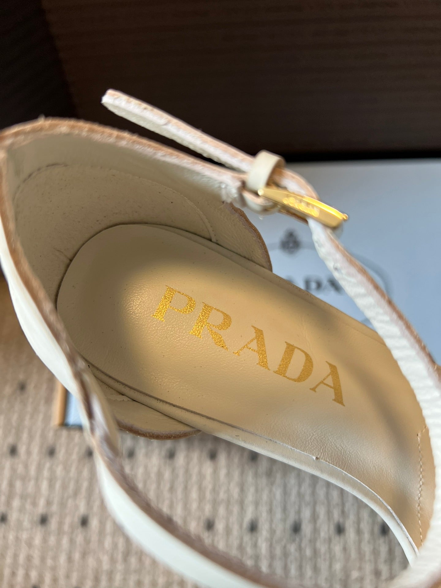 PRADA 26S POINTED-TOE STRAPPY HIGH-HEEL SANDALS 60MM IN CREAM WHITE CALFSKIN