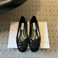 JIMMY CHOO 26S CLASSIC BALLET FLATS IN BLACK PATENT CALFSKIN