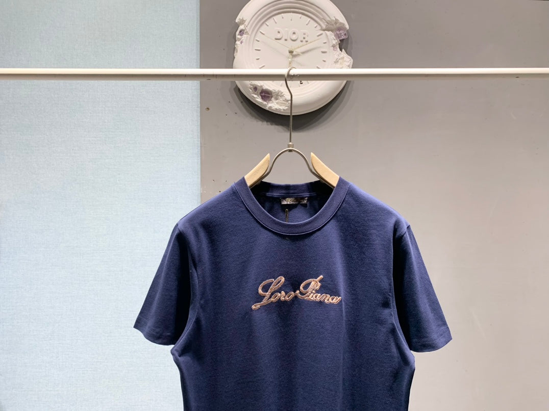 LORO PIANA 26S EMBROIDERED T-SHIRT 745