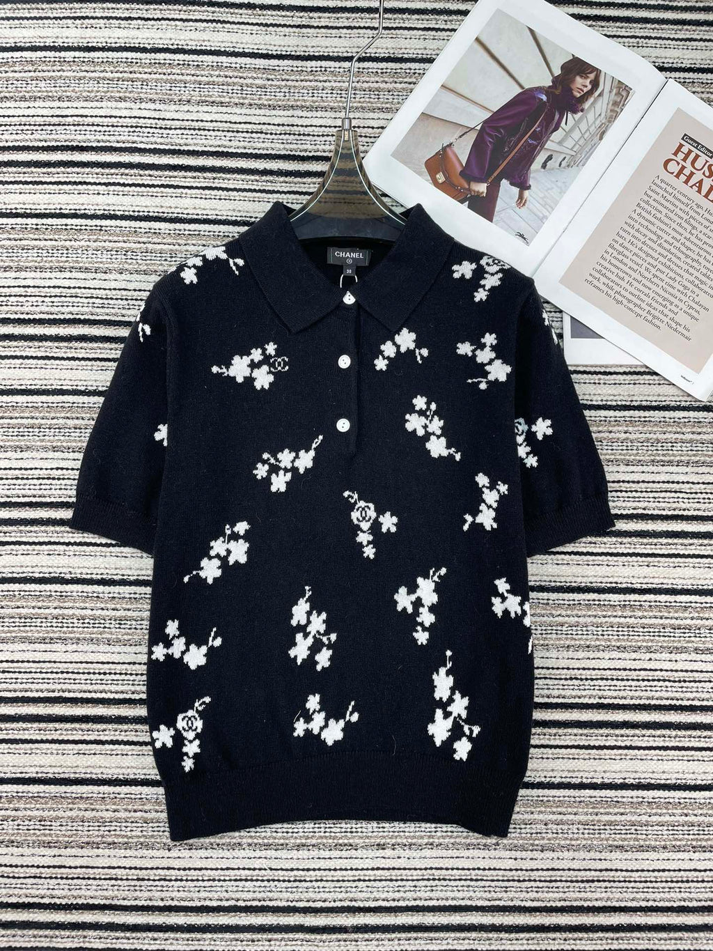 CHANEL 26S SHORT-SLEEVE KNIT TOP 951