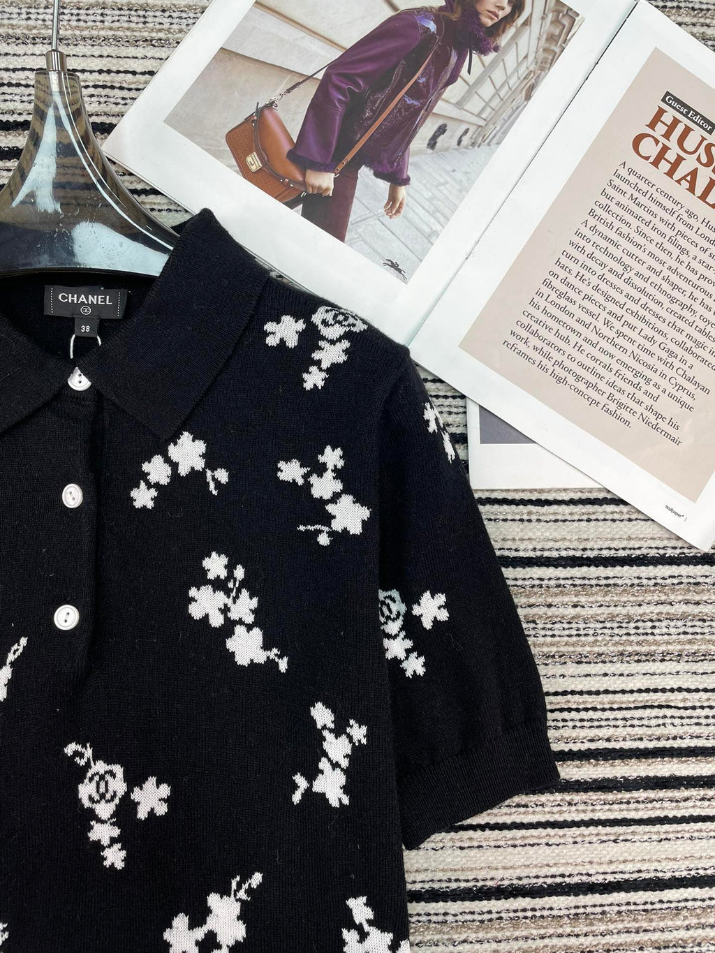 CHANEL 26S SHORT-SLEEVE KNIT TOP 951