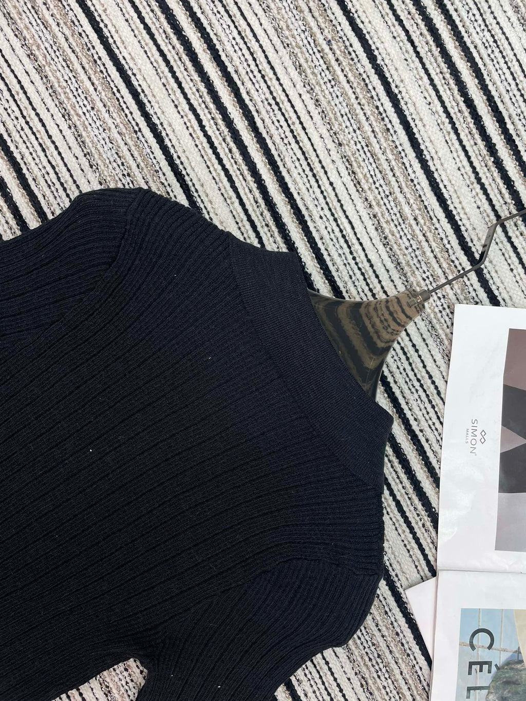 CHANEL 26S SHORT-SLEEVE POLO KNIT TOP 912
