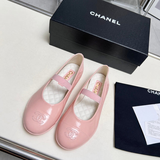 CHANEL 26S MARY JANE FLATS IN PINK CALFSKIN