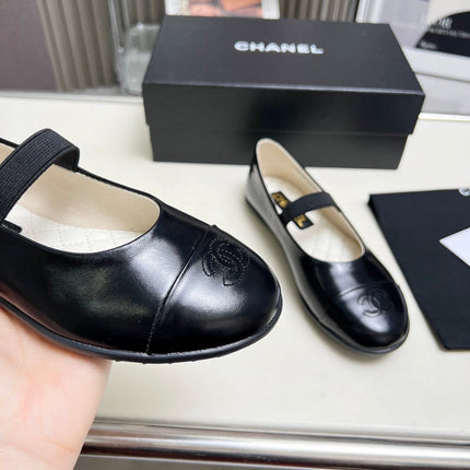 CHANEL 26S MARY JANE FLATS IN BLACK CALFSKIN