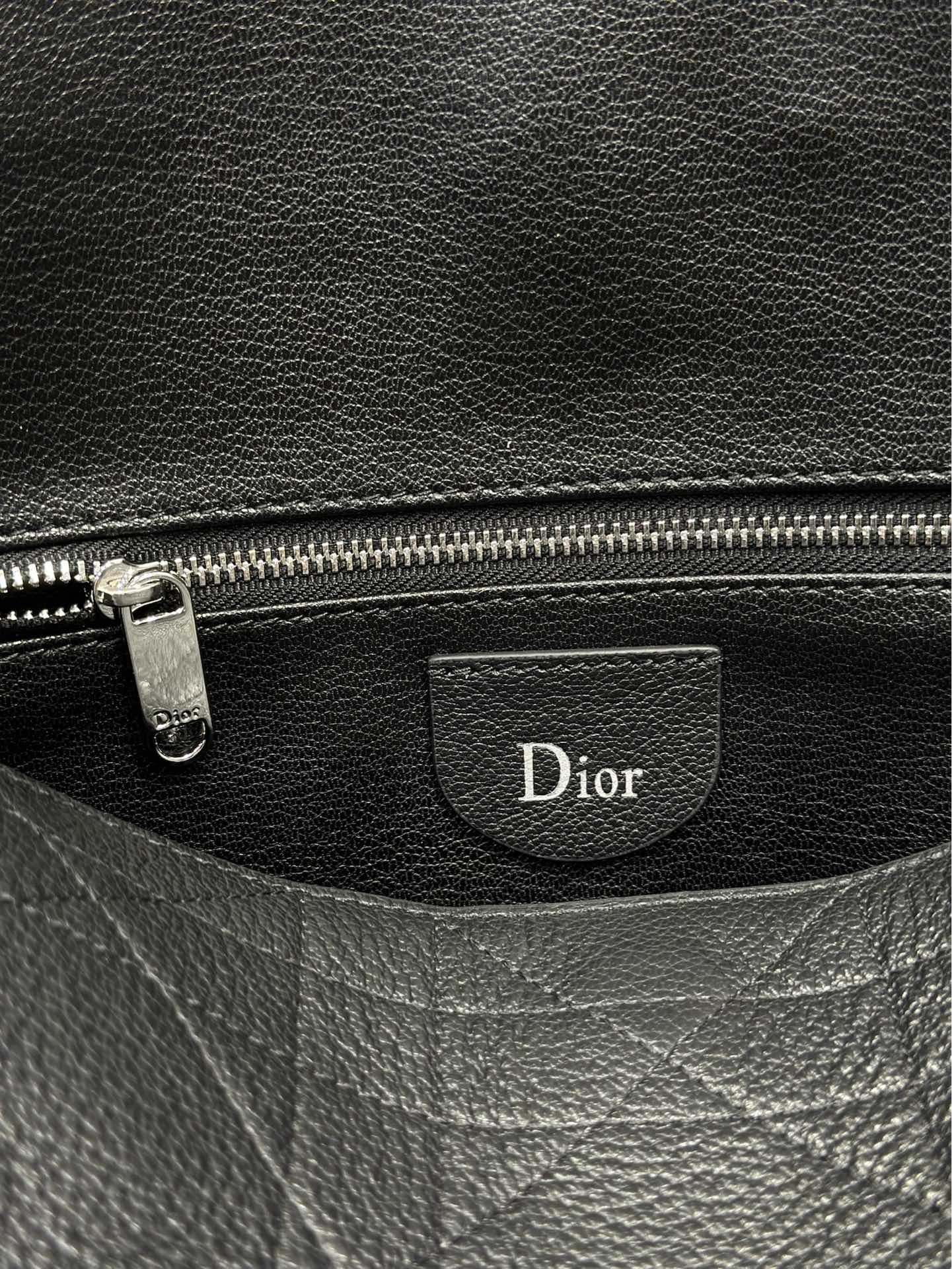 DIOR 26S  DIORLY BAG 39 IN BLACK CALFSKIN